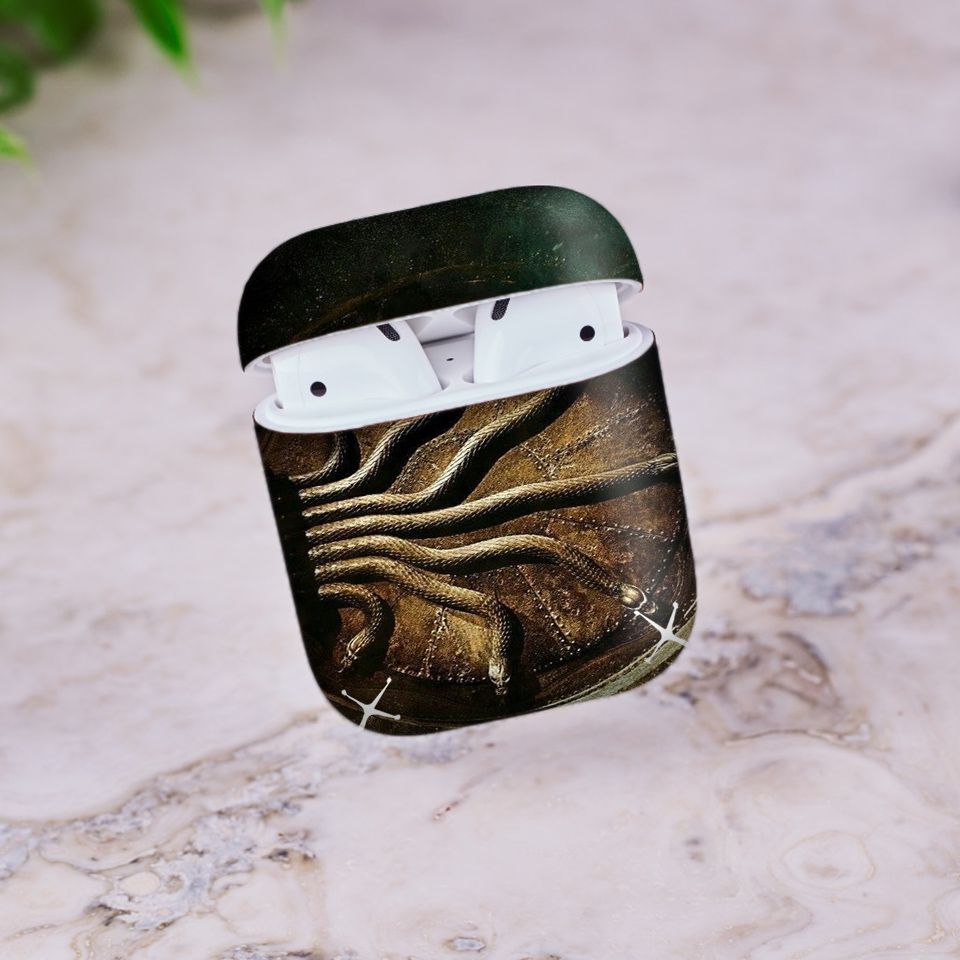 Miếng dán skin chống bẩn cho tai nghe AirPods in hình Harry Potter - hrp005 (bản không dây 1 và 2)