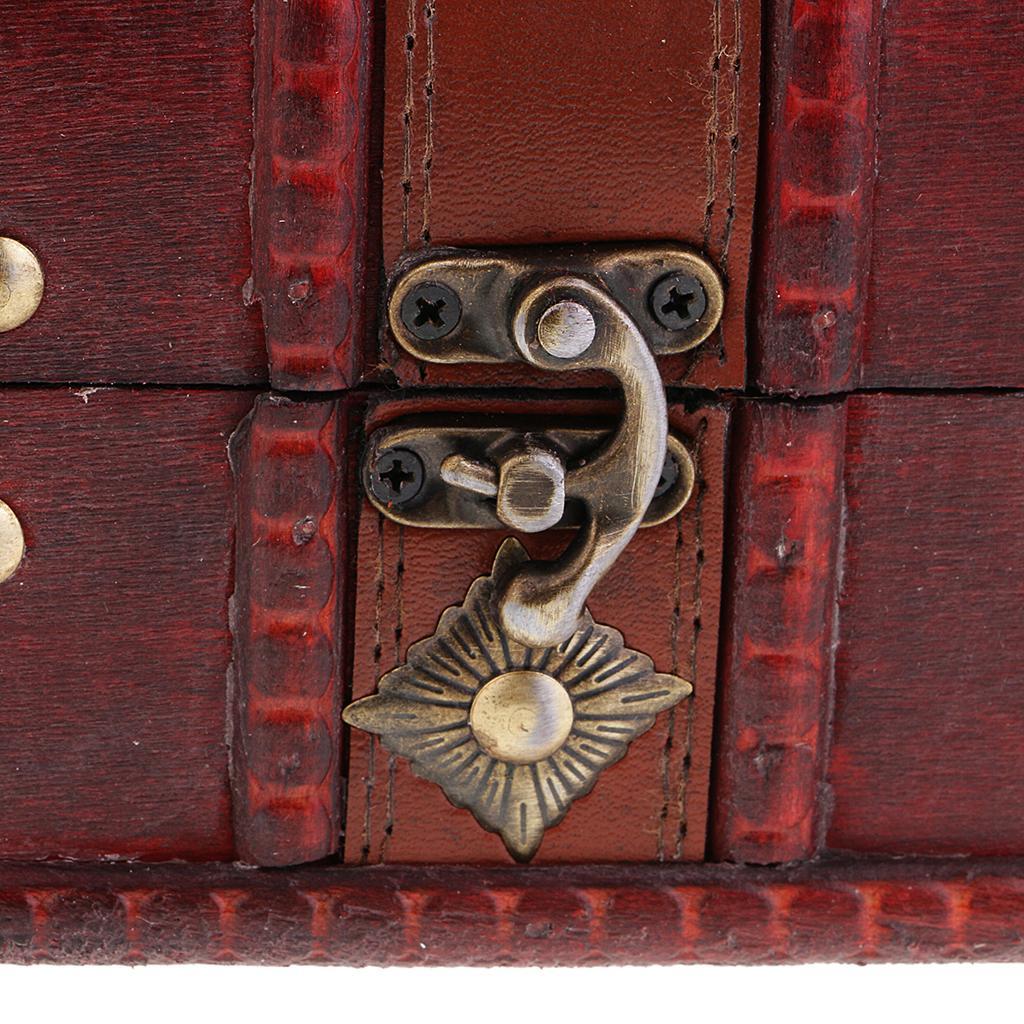 4 Pieces Vintage Wood Jewelry Box Necklace Bracelet Storage Organizer Case