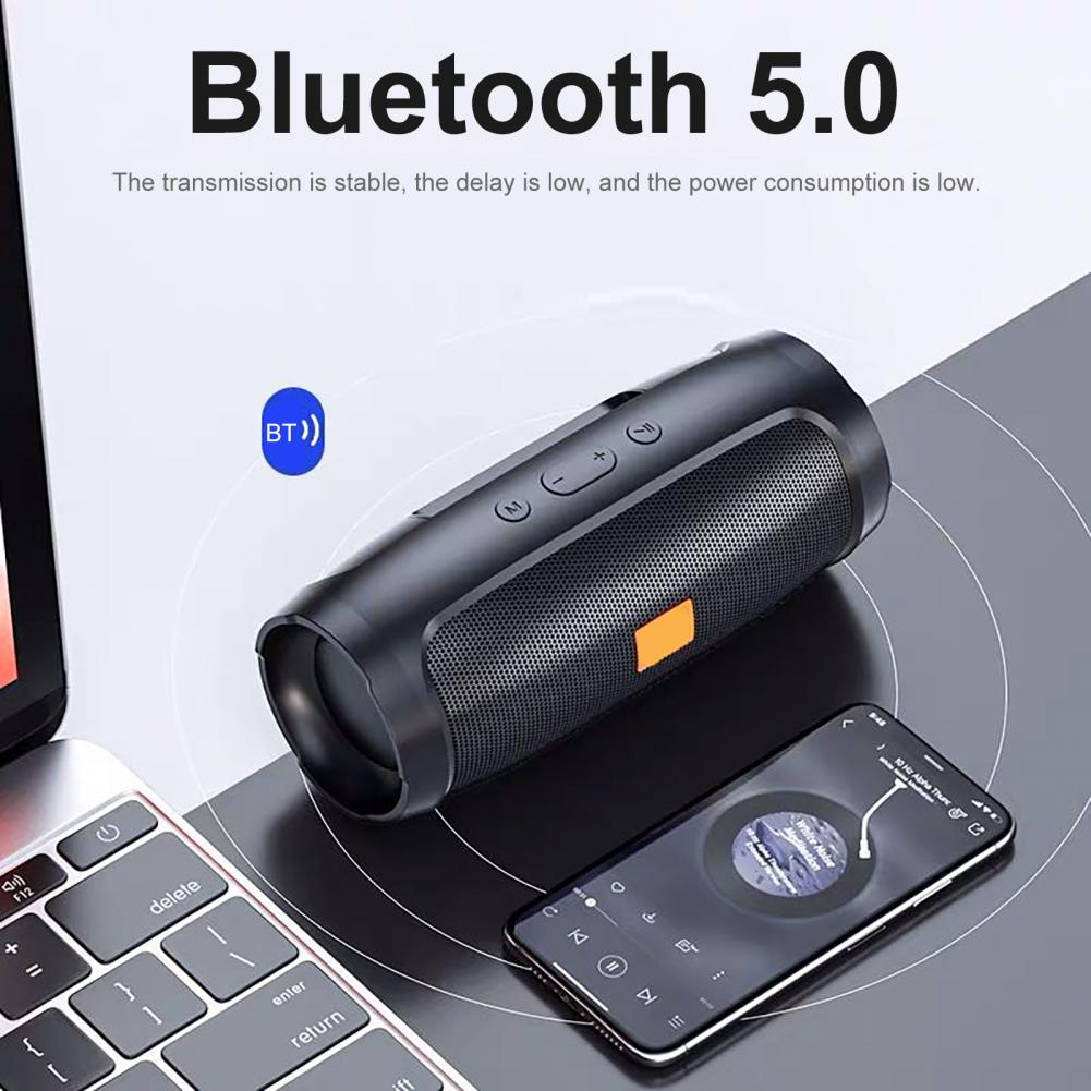 Loa Bluetooth Mini Di Động Âm Thanh Nổi HiFi Bass Nặng Không Dây Soundbar Loa Siêu Trầm Cho AUX Thẻ TF Đài FM Mới Color: Red