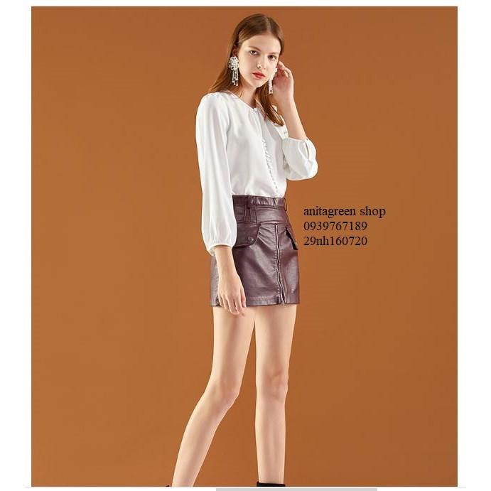 Nh160720-SƠ MI NỮ CÔNG SỞ ĐÍNH NÚT