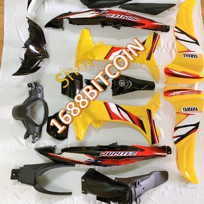Bộ vỏ nhựa -Dàn áo dành cho xe JUPITER MX -jupiter Gravita màu VÀNG -nhựa nguyên sinh ABS LOẠI ĐẸP
