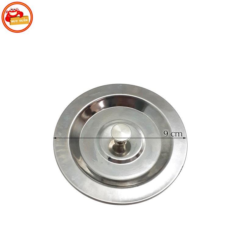 Bộ giỏ lọc và nắp chặn rác bồn rửa chén bằng inox