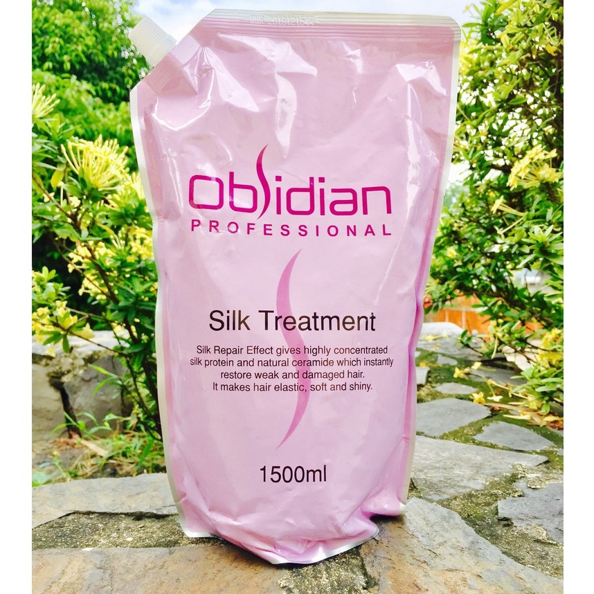 DẦU HẤP Ủ DƯỠNG TÓC OBSIDIAN SILK TREATMENT SIÊU MỀM MƯỢT PHỤC HỒI TÓC HƯ TỔN 1500ML