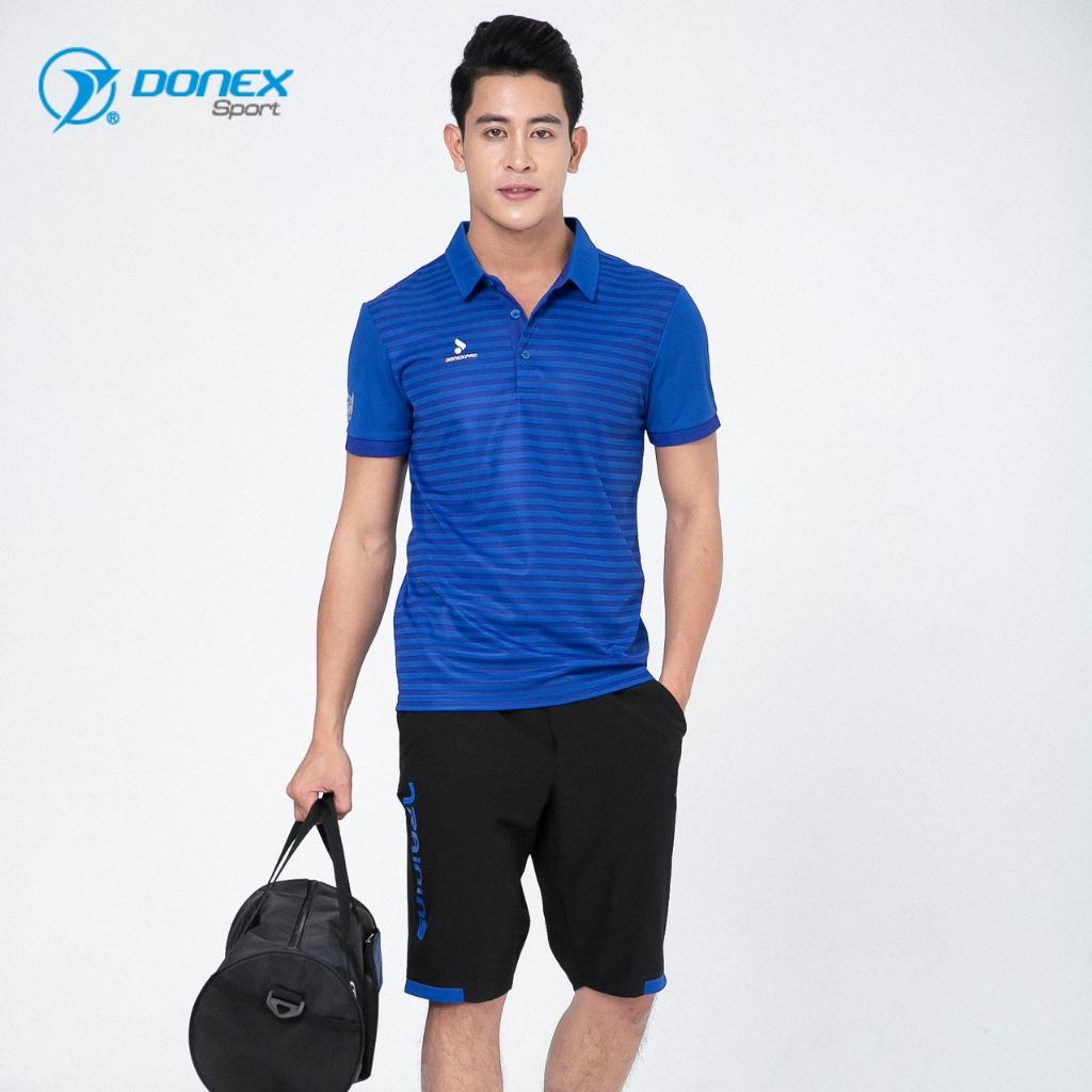 Áo Thể Thao Nam Cổ Polo DONEXPRO Thiết Kế Năng Động, Vải Thun Xốp Grand Cao Cấp, Chuyên Dụng, Co Giãn MC-9024