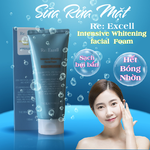 Sữa rửa mặt Re:Excell Intensive Whitening Facial Foam