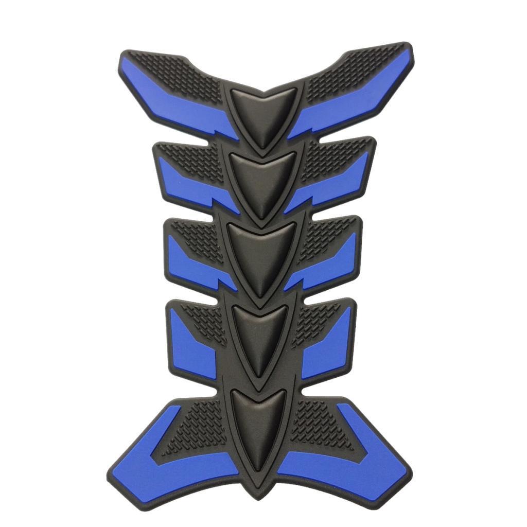 Universal Blue Motorcycle 3D Rubber Fuel Gas Tank Decal Sticker