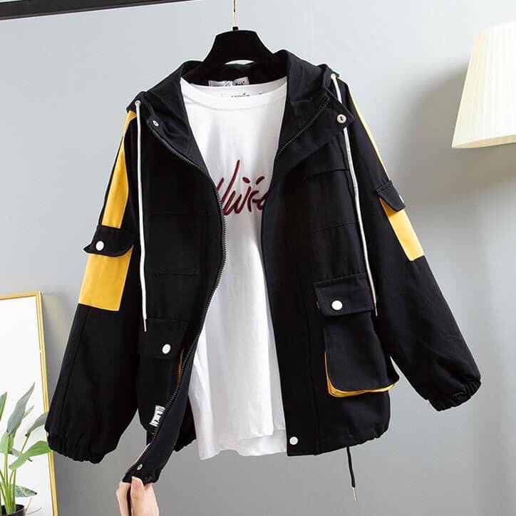 ÁO KHOÁC KAKI- ÁO BOMBER JACKET PHỐI 6 TÚI