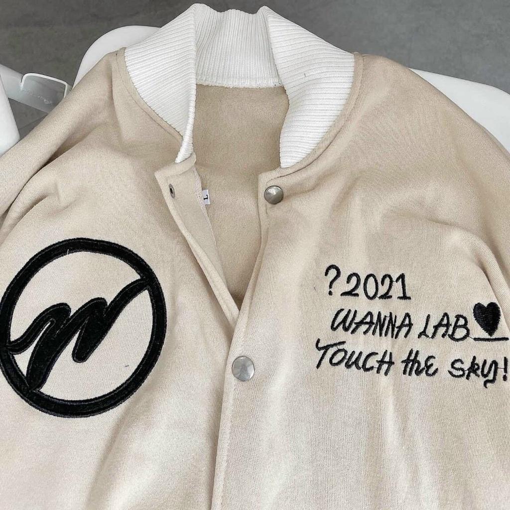 Áo Khoác Bomber Cardigan Nỉ Bông LAB Form Rộng Basic Varsity Nam Nữ Unisex Couple Phong Cách Ulzzang