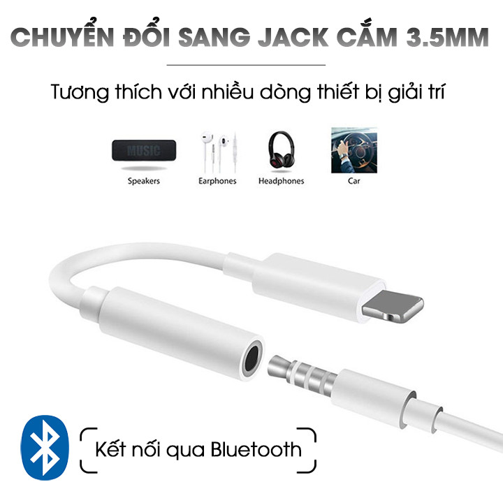 Dây cáp chuyển đổi cổng Lightning sang jack 3.5mm bằng kết nối Bluetooth