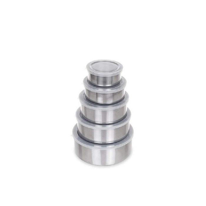 Combo 5 Bát Inox Có Nắp Đậy - Miễn Phí Vận Chuyển