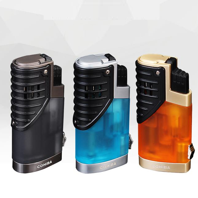 Vỏ Hột Quẹt Bật Lửa Khò 3 Tia Để Bàn COB71 Thiết Kế Đẹp Độc Lạ Lửa Khò Mạnh Mẽ - Dùng Gas Cao Cấp
