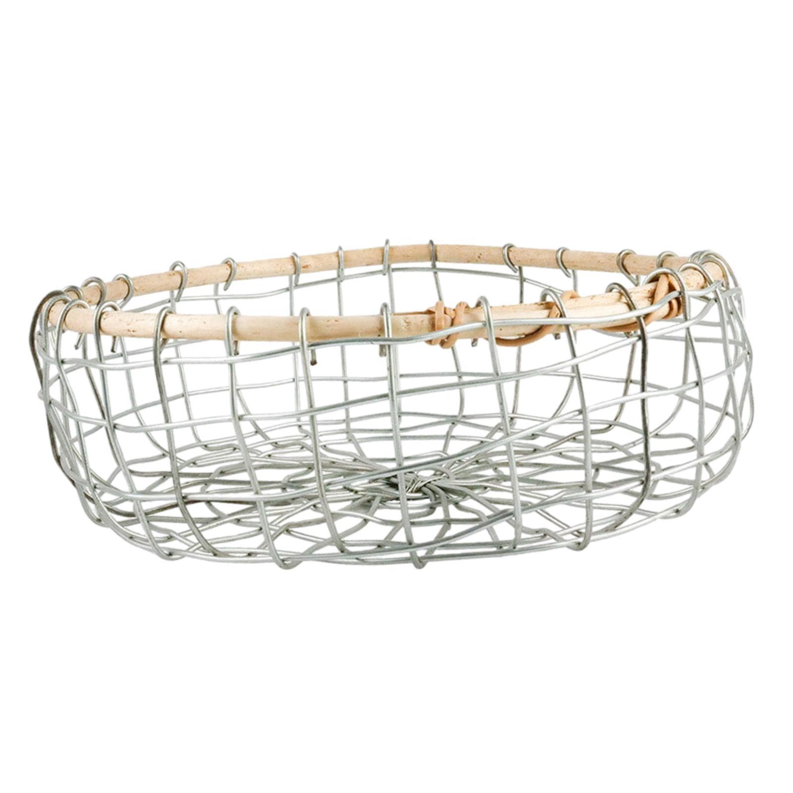 Kitchen Fruit Basket Wire Woven Basket Bread Basket Home Decor Egg Container