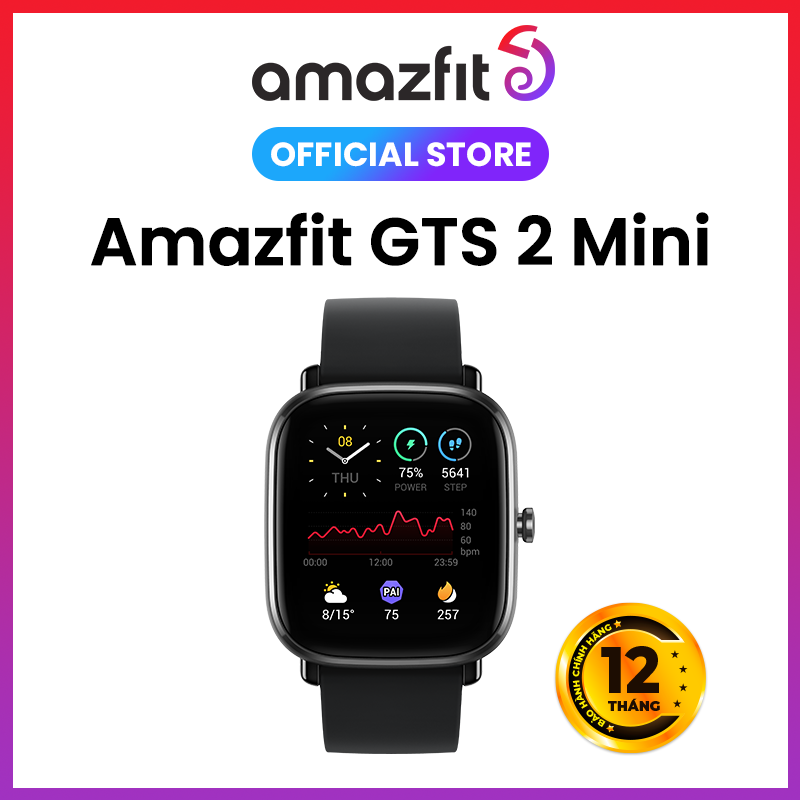 (New Version)Đồng Hồ Thông Minh Amazfit GTS 2 Mini - Tích Hợp GPS - Đo Nồng Độ SPO2 trong máu - Theo dõi Nhịp Tim - Hàng Chính Hãng