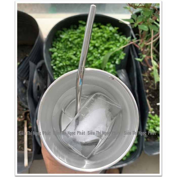 Bình/ Ly/Cốc giữ nhiệt Iced Americano 600ml_Kèm sẵn ống hút inox