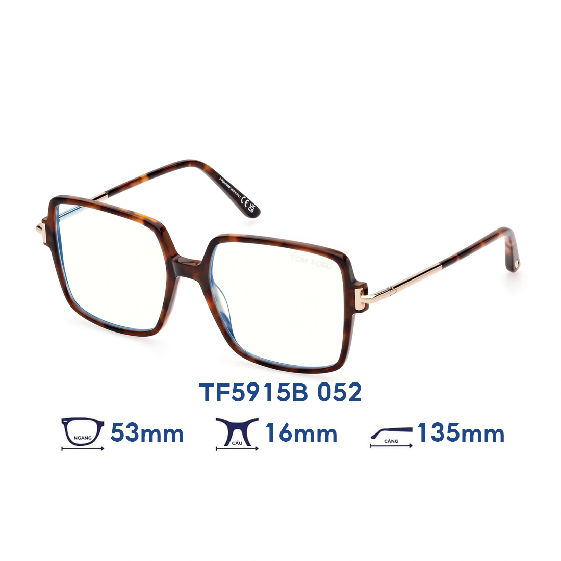 GỌNG KÍNH UNISEX TOMFORD TF5915B 052 (53-16-135))