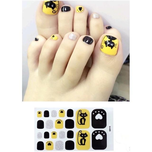 Set dán móng chân nails dán nghệ thuật nhiều màu - có ngay bộ móng đẹp trong 5 phút