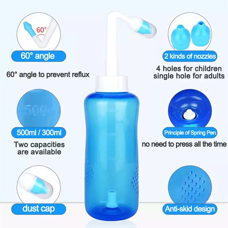 Bình Rửa Mũi cho Bé và người Lớn Dung tích 300 và 500ml