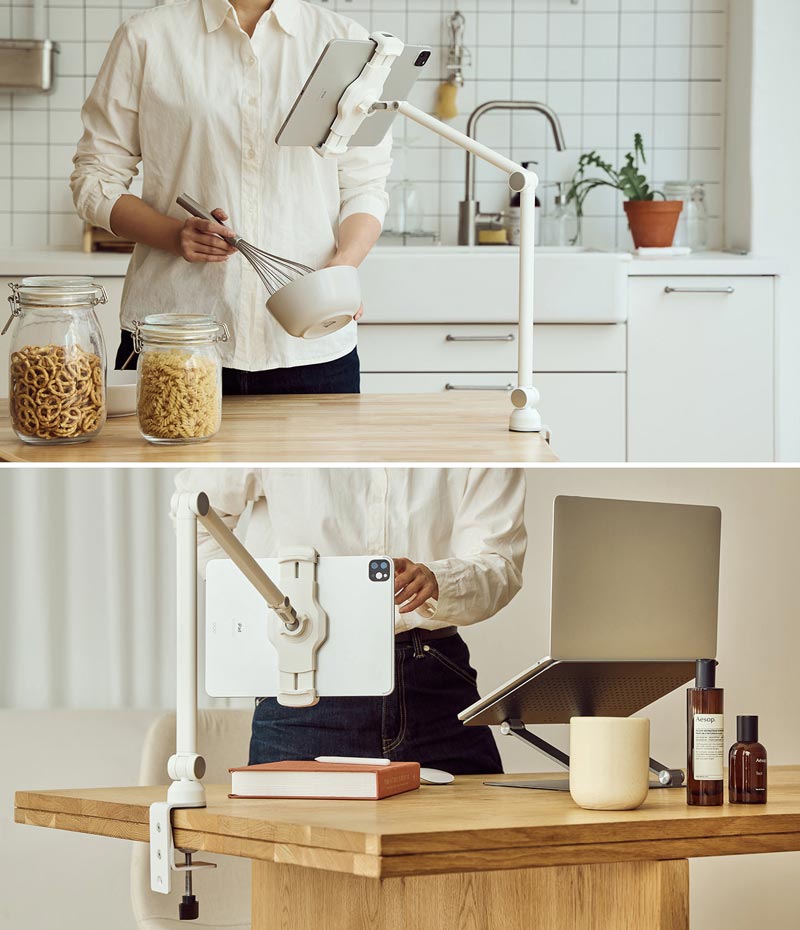 Giá đỡ cho điện thoại, máy tính bảng RINGKE Clamp Stand Holder - Hàng Chính Hãng