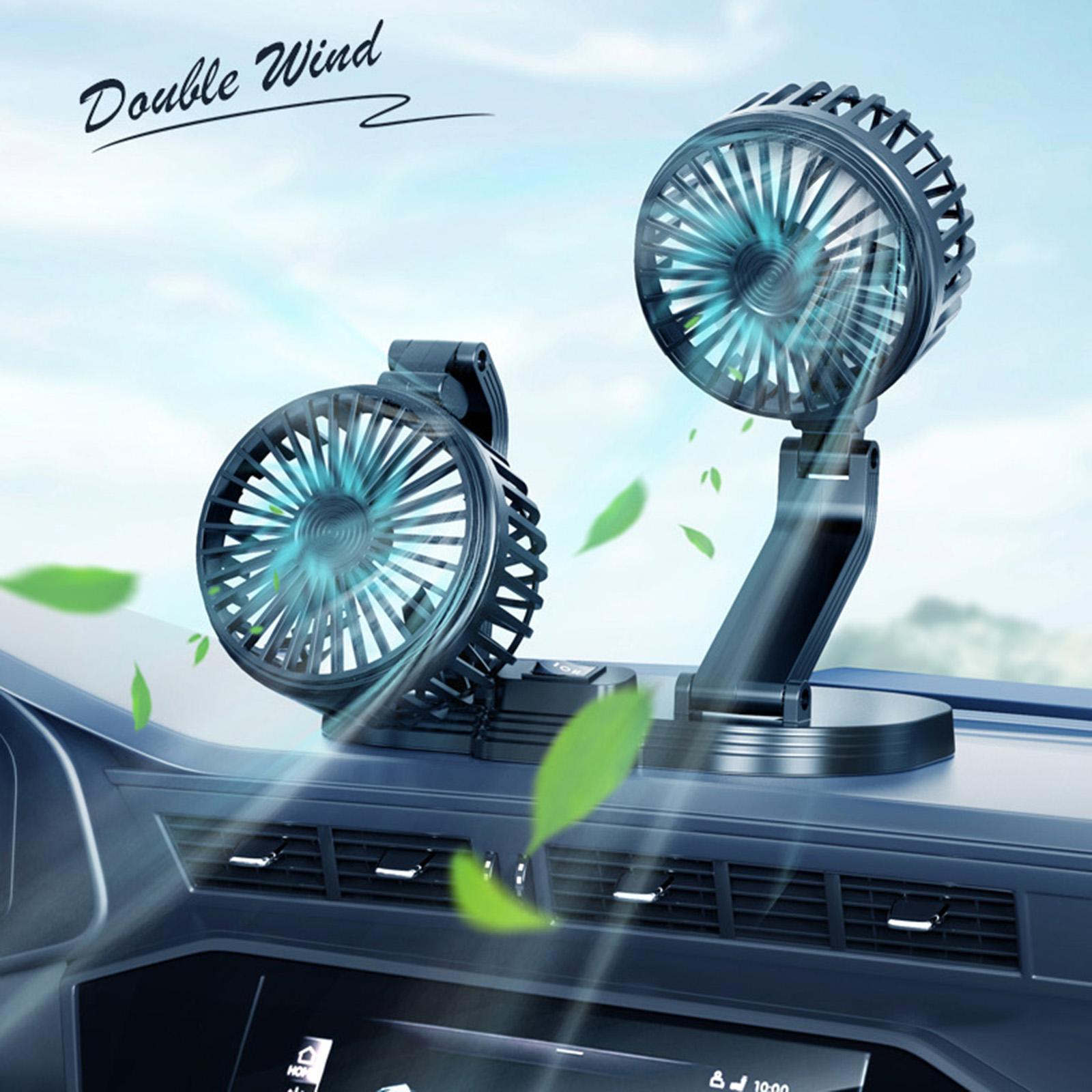 Car Fan Strong Wind Desk Fan Keep Air in and Cool Adjustable Multifunction Air Circulation Fan Auto Cooling Fan for Summer