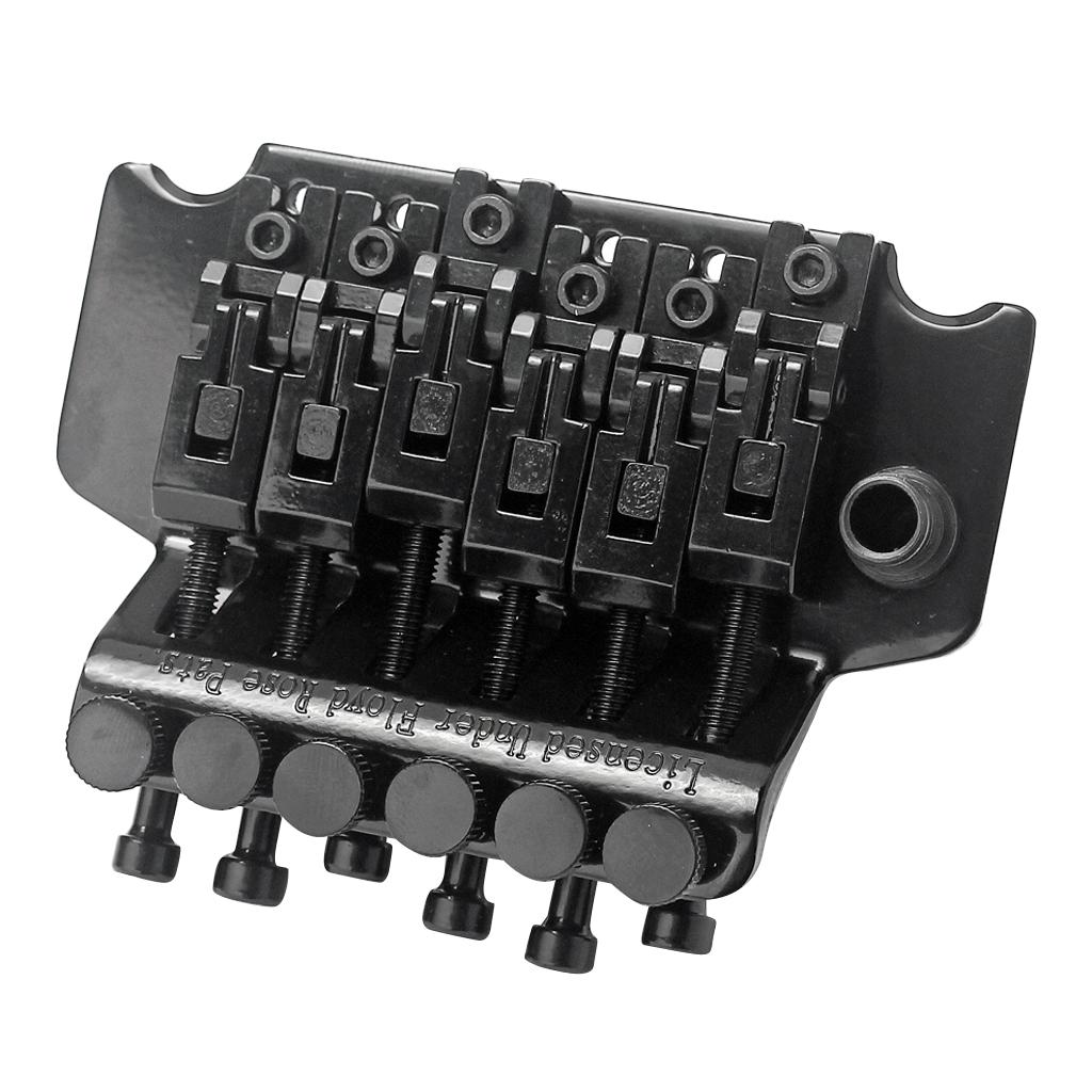 6 Dây Đôi Tremolo Cầu Yên Cầu Bộ cho Đàn Guitar Điện Đen
