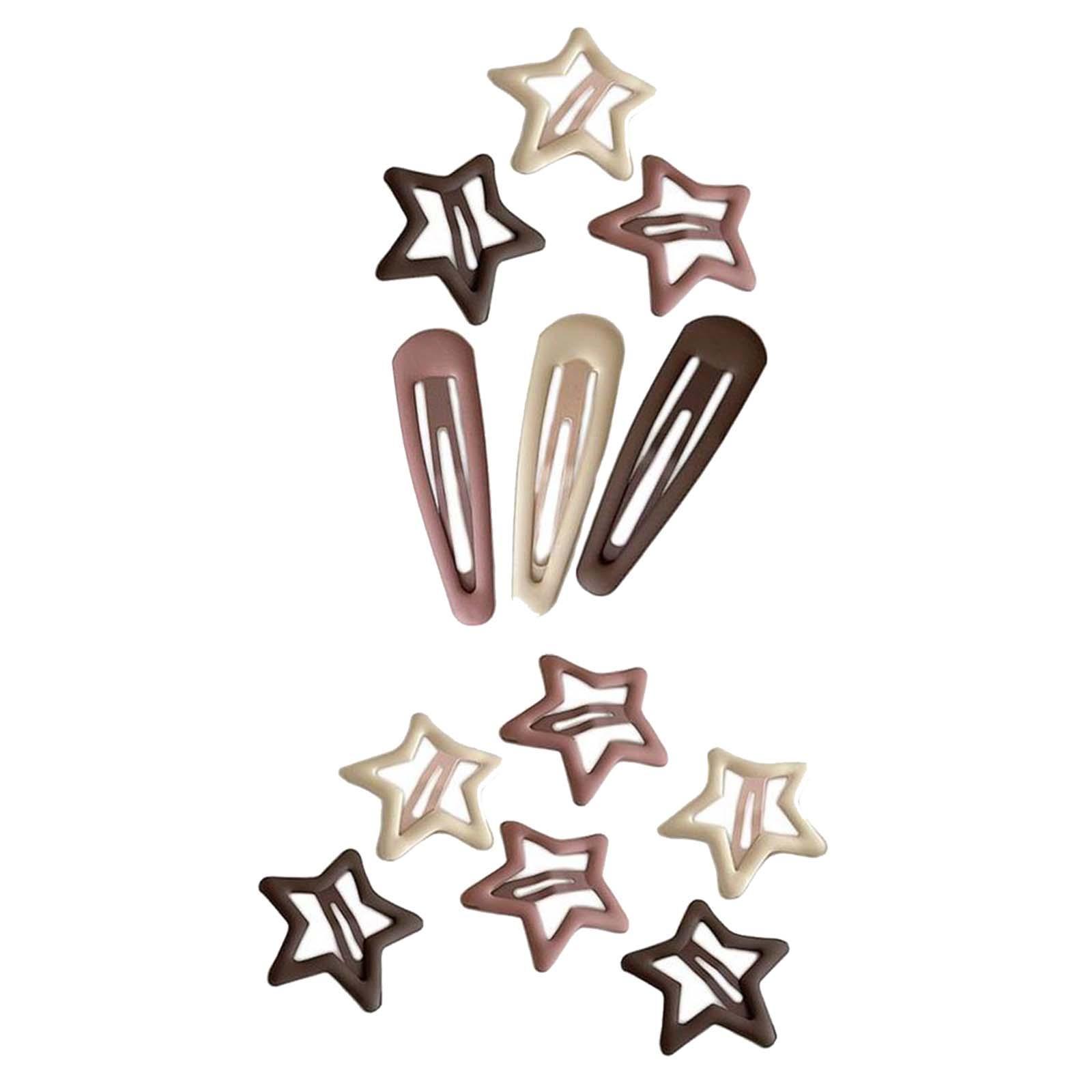 12x Hair Clips Elegant Matte Snap Barrettes Ornament Hairpins Leisure