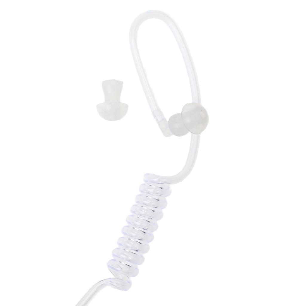 2 Way   Headset PTT Mic Acoustic Tube Earpiece for