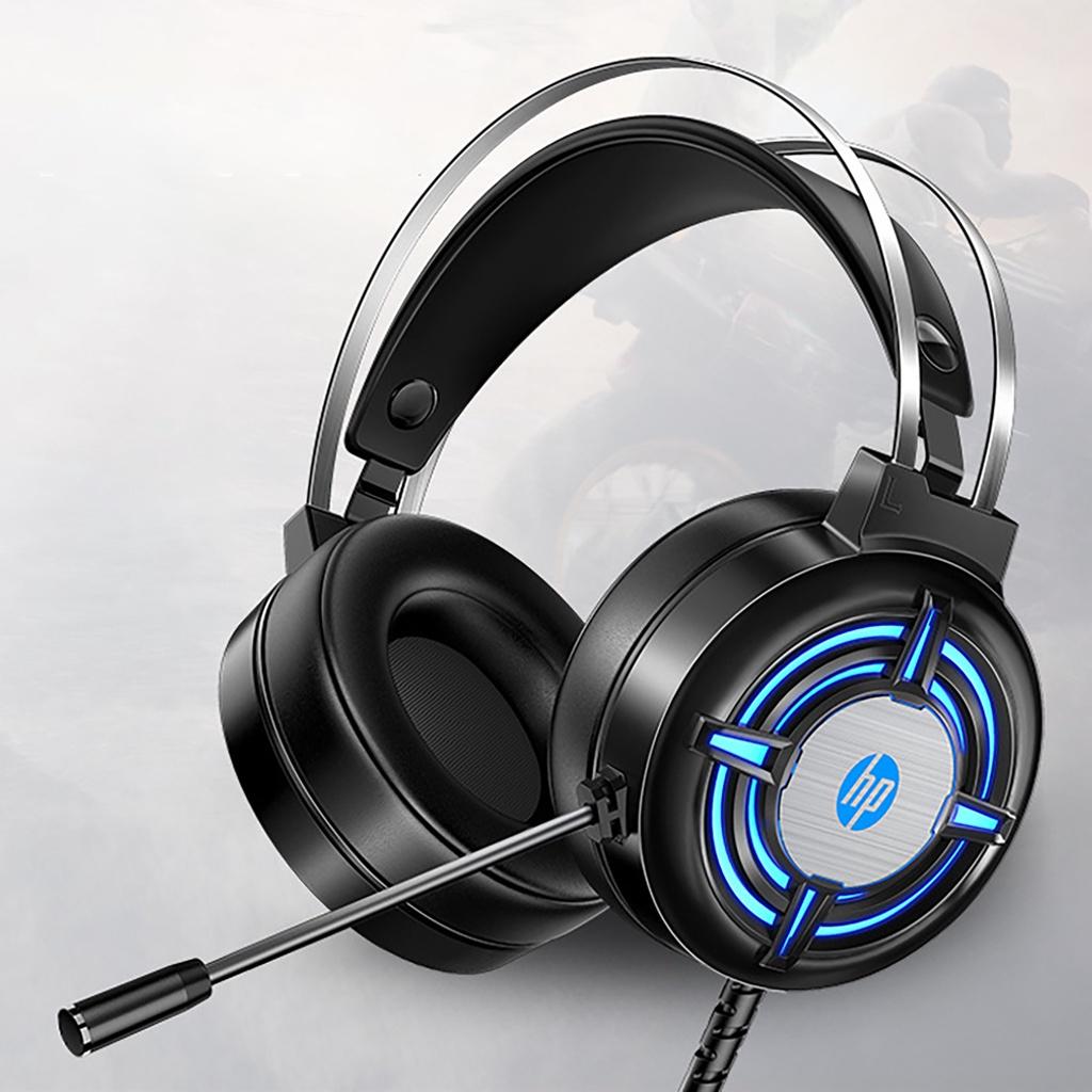 【ky】HP-H120G Wired Headphone 4D Stereo Sound Noise Reduction Breathable 3.5mm USB HiFi Headset for Playing Games