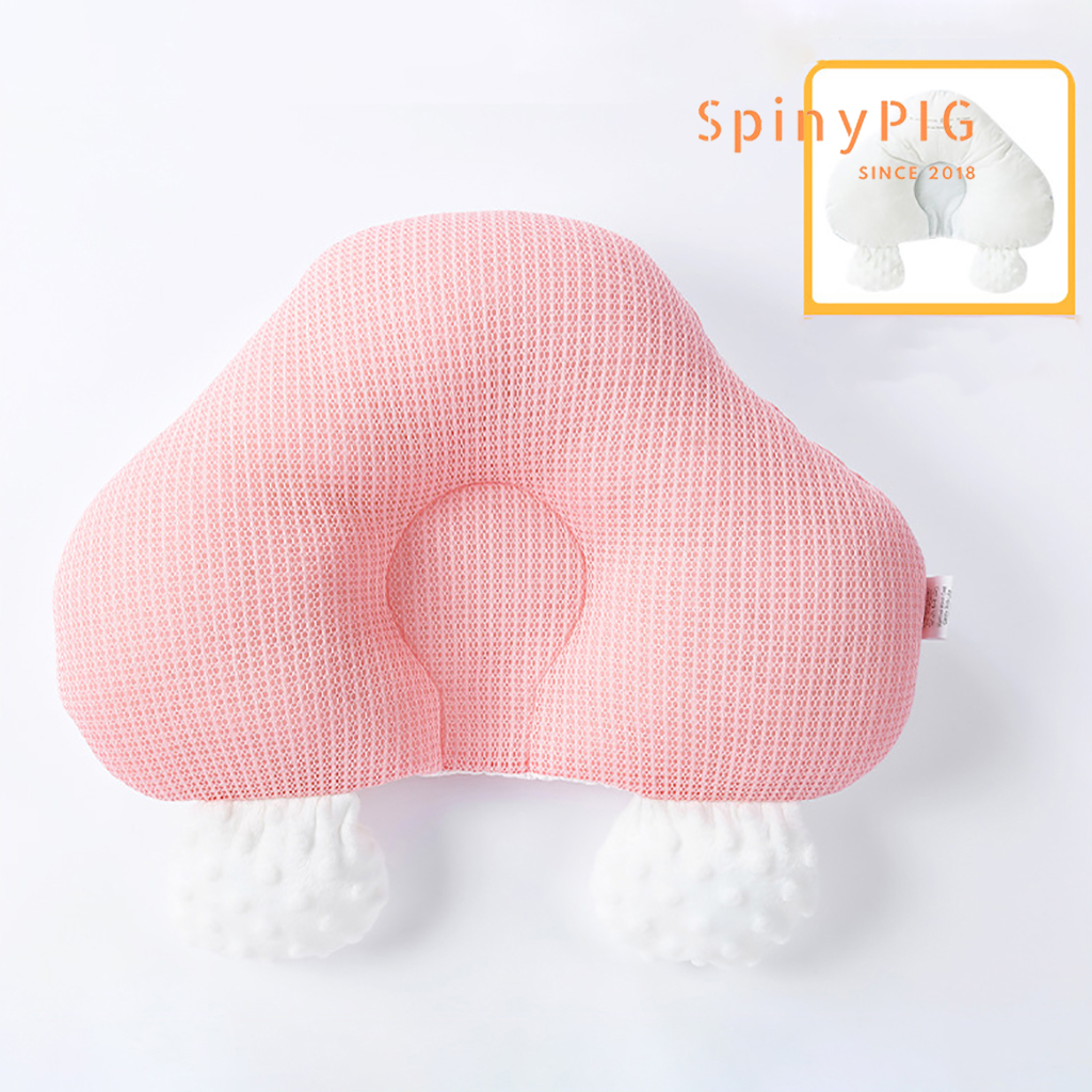 Gối chữ U cho bé sơ sinh 0-2 tuổi chống giật mình có định hình chống bẹp đầu cotton lỗ thoáng khí Hàng cao cấp