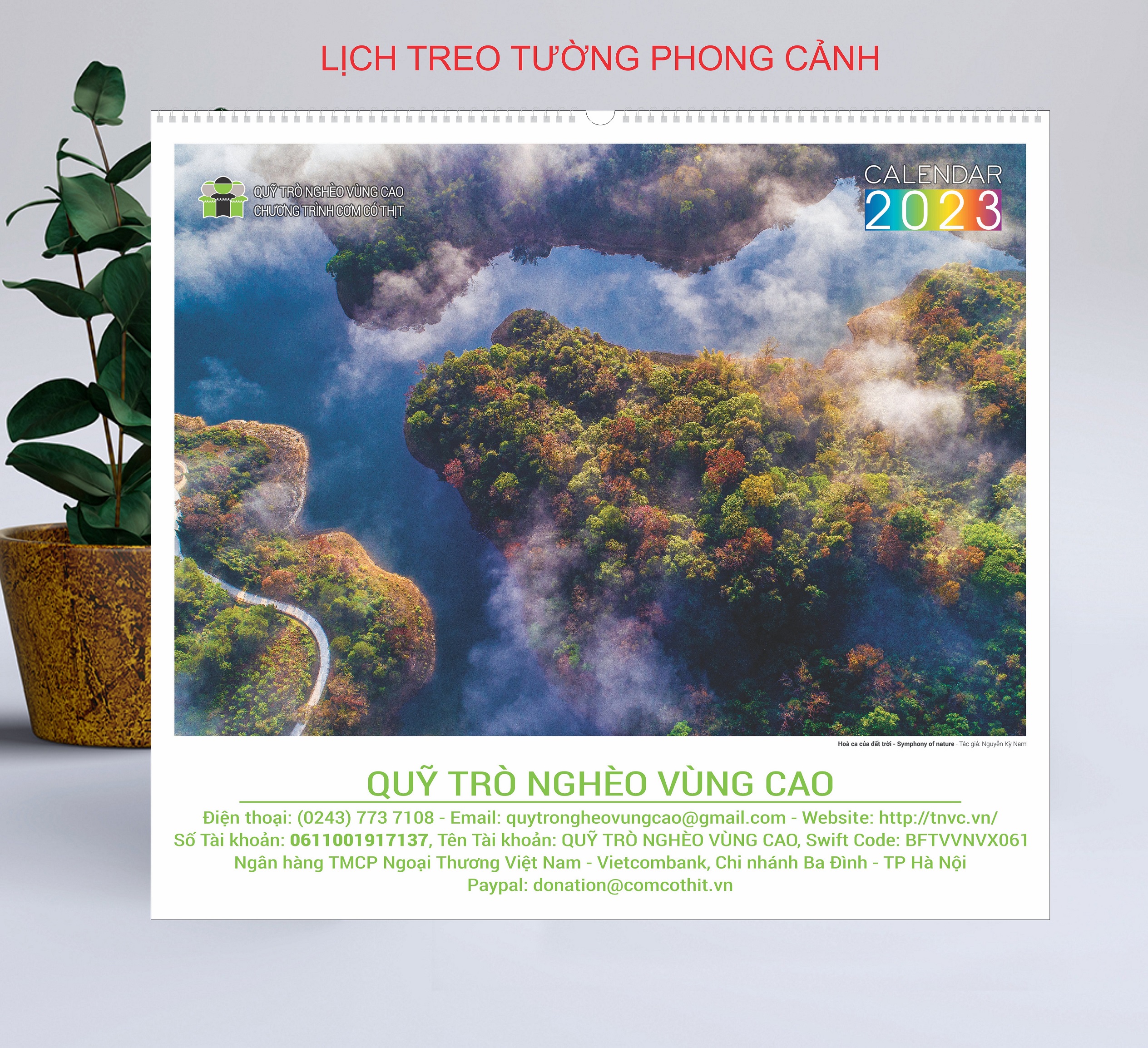 Lịch tường Phong Cảnh Vùng Cao 2023 Cơm Có Thịt