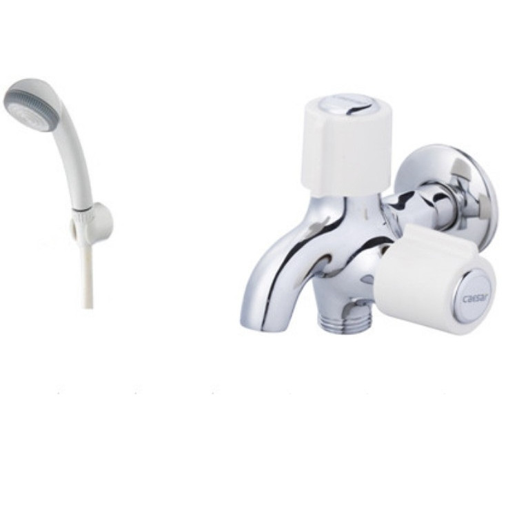Vòi sen tắm lạnh gắn tường Caesar S038CP tay dây sen nhựa