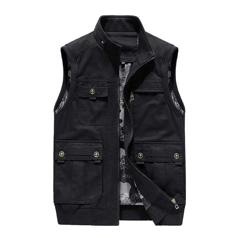 Men's casual waistcoat thin collar cotton vest