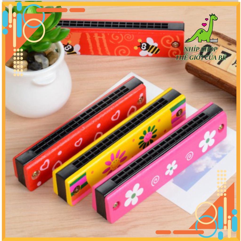 Đồ chơi kèn harmonica gỗ 16 lỗ cho bé