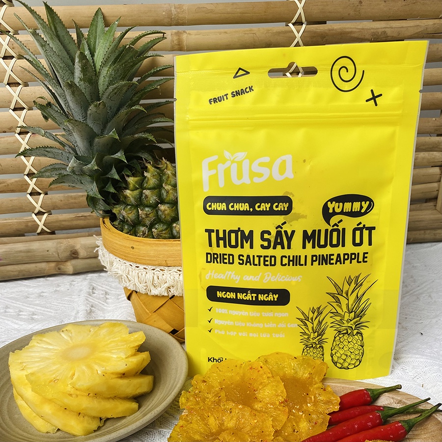 Thơm Sấy Muối Ớt Frusa 35g - 100g