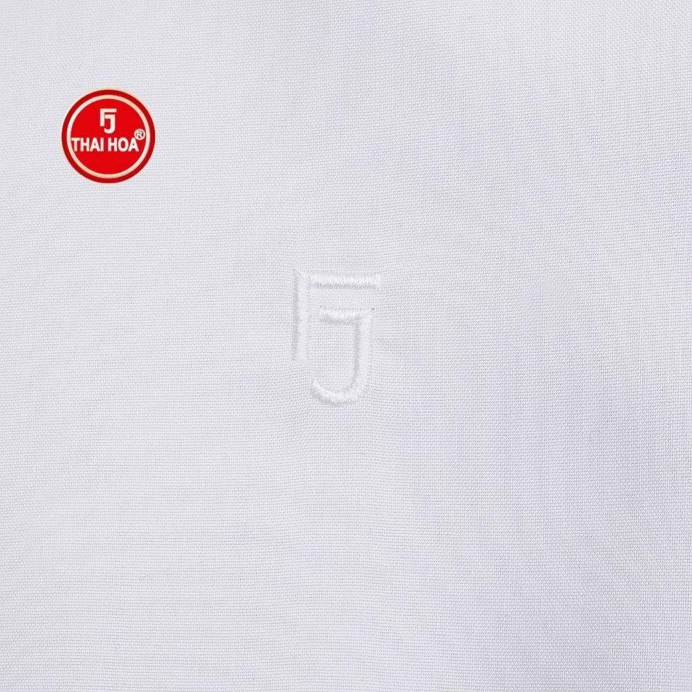 Áo sơ mi nữ Thái Hòa vải cotton thoáng mát màu trắng N047-01-01