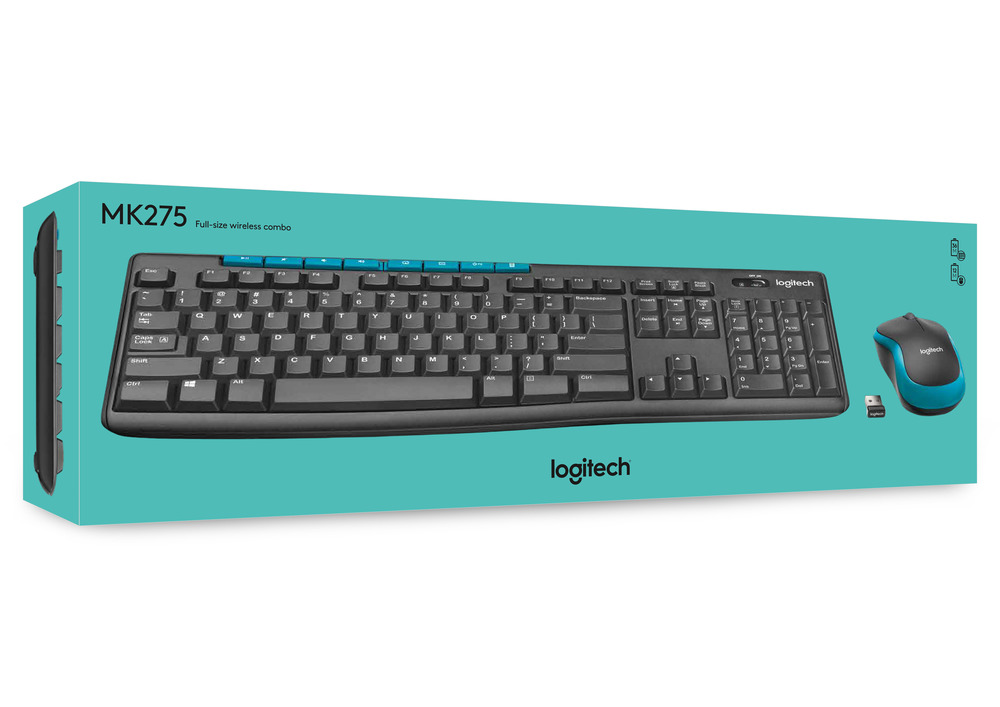Combo chuột phím không dây Logitech MK275 - Hàng chính hãng