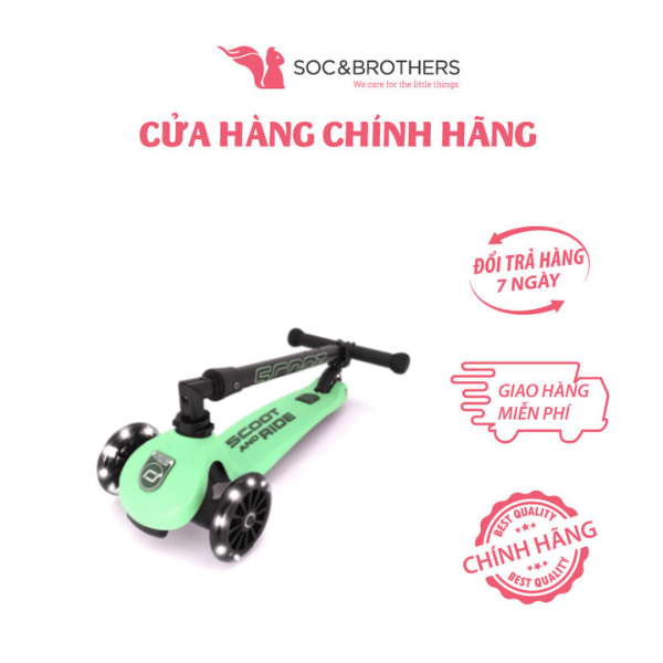 Xe scooter trẻ em Scoot and Ride Highwaykick 3 LED màu Kiwi