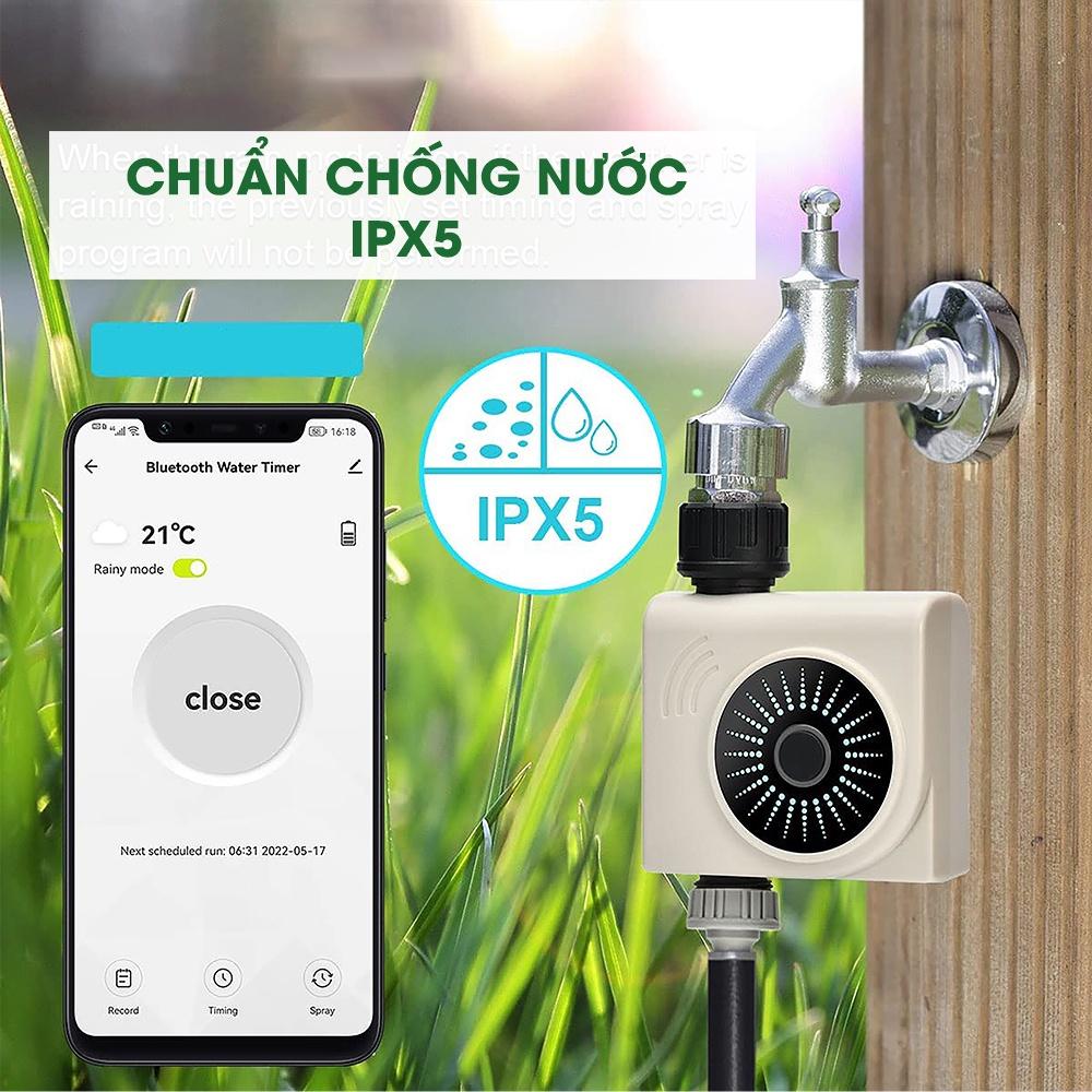 Bộ hẹn giờ tưới cây tự động HCT-611 dành cho người bận rộn. Điều khiển tưới qua Wifi Bluetooth.Dễ cài đặt - Bền 5-7 năm - Bảo hành 1 năm