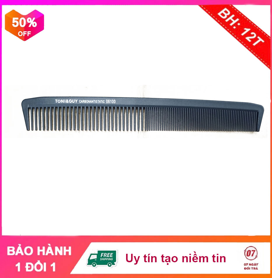 Lược Cắt Tóc Toni&amp;Guy CarBon 06100 Dài (21,5cm) Cực Bám Tóc