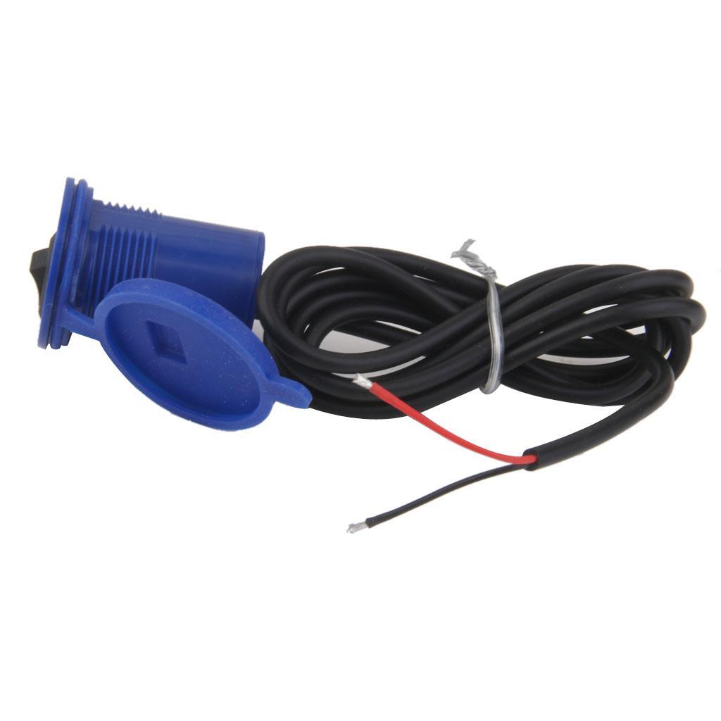 Motorbike Motorcycle Handlebar USB 12V Charger Power Socket Waterproof Blue