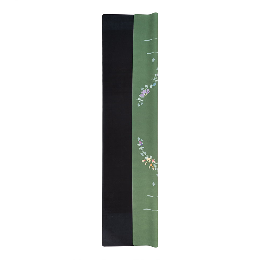 Thảm tập yoga du lịch cao cấp chính hãng Yvonne, Hummingbird - Green Moss - (TẶNG KÈM 3 PHẦN QUÀ) dày 1,5mm gấp gọn, bề mặt nhám, siêu bám, ưa mồ hôi, dễ vệ sinh, chất liệu cao su tự nhiên
