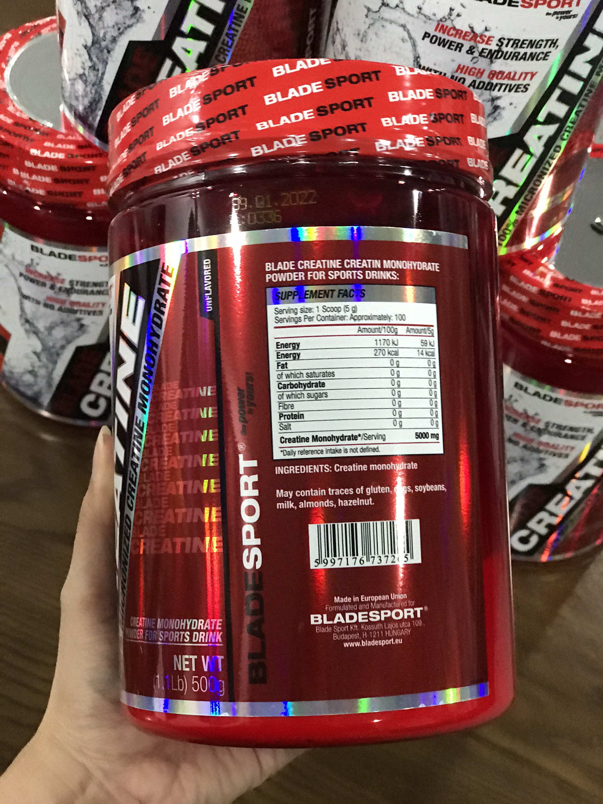 Tăng sức mạnh cơ bắp Blade Creatine 500g