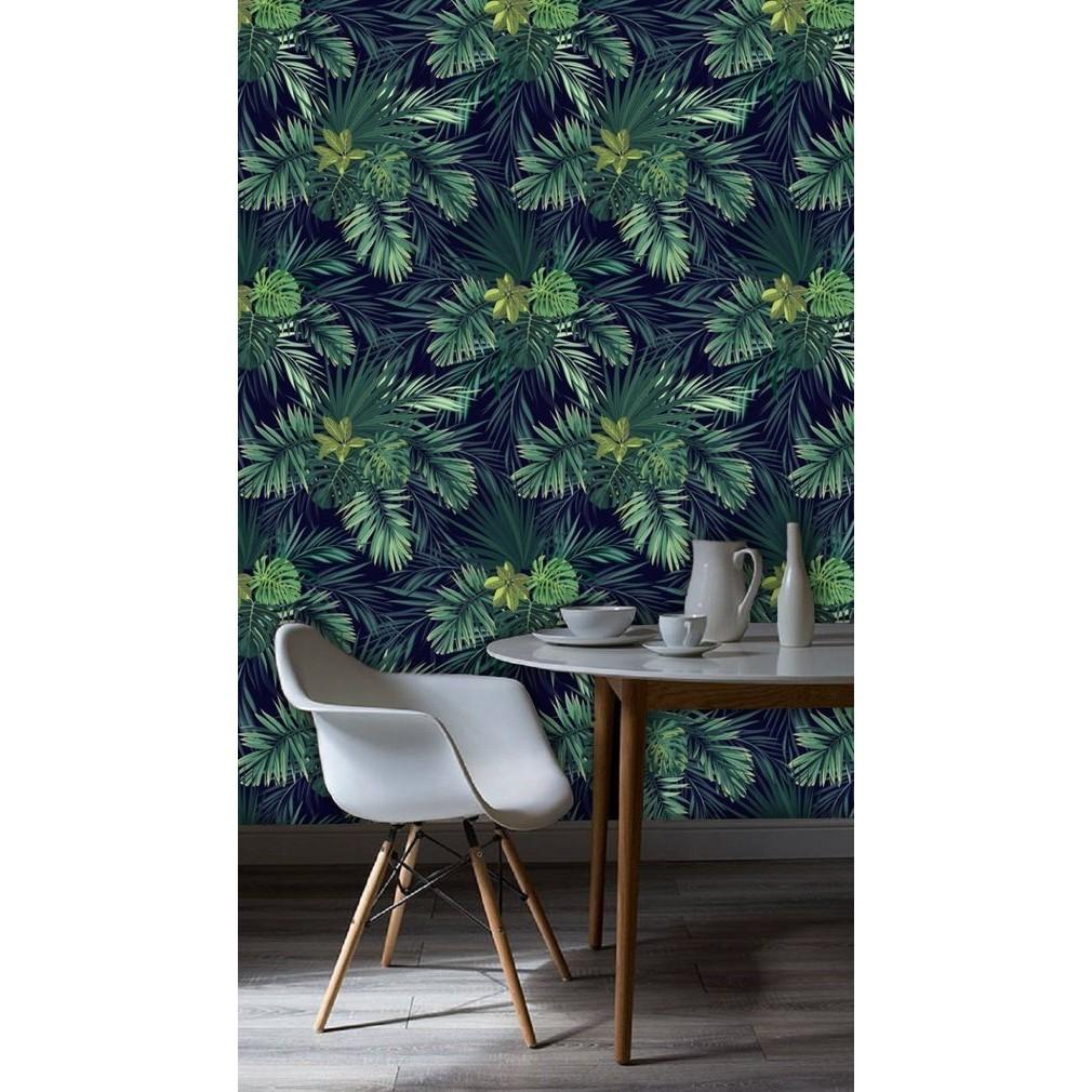 Decal dán tường lá cọ khổ 120x250cm