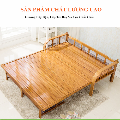 Ghế Giường Sofa Tre Gấp Gọn Tiện Lợi, Sofa Giường Nguyên Liệu 100% Từ Tre Thiên Nhiên Thân Thiện An Toàn Với Sức Khỏe