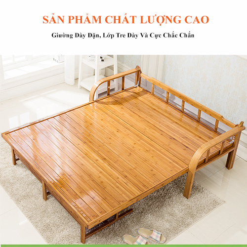 [FREESHIP + VOUCHER] Ghế Giường Sofa Tre Gấp Gọn Tiện Lợi, Sofa Giường Nguyên Liệu 100% Từ Tre Thiên Nhiên Thân Thiện An Toàn Với Sức Khỏe