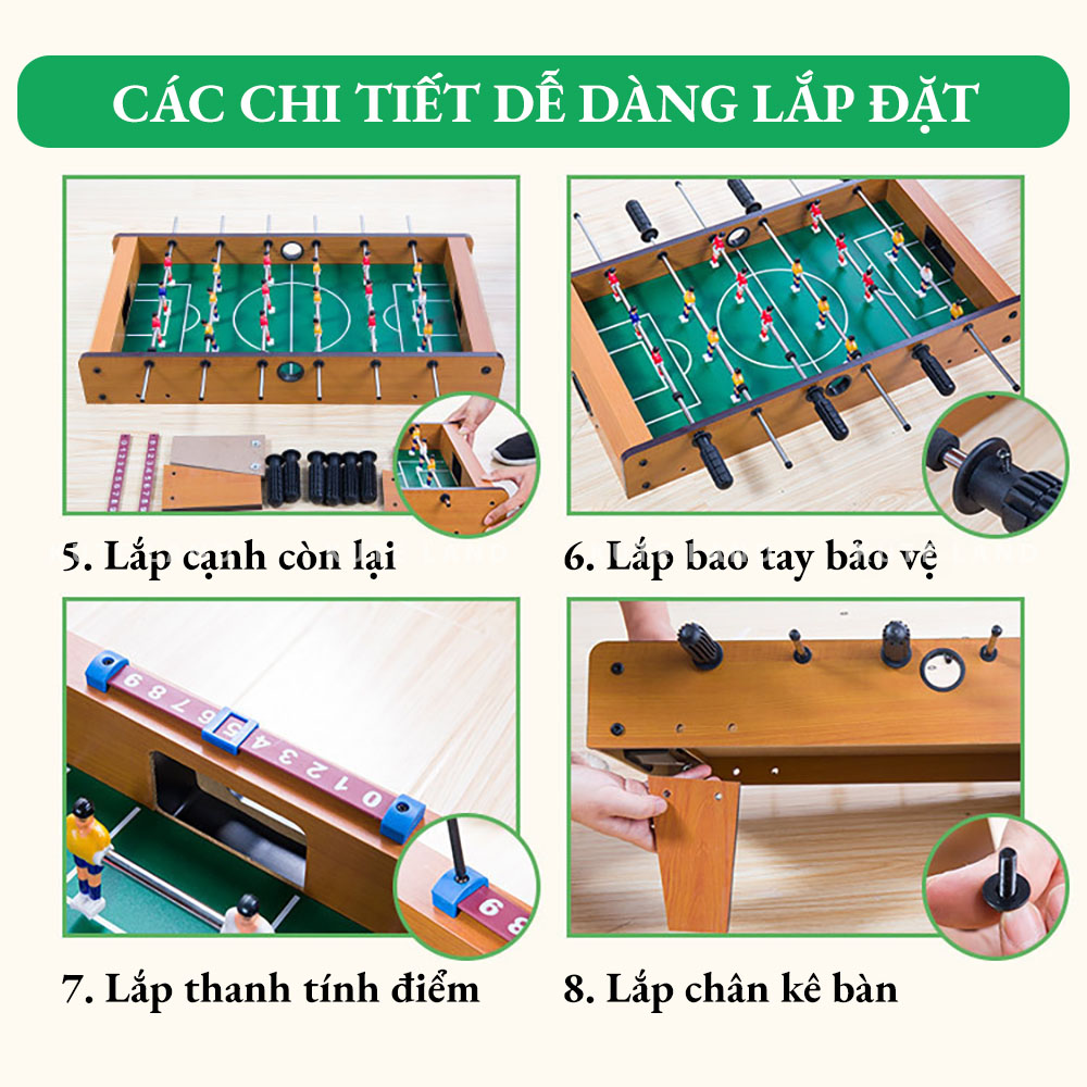 Bàn bi lắc cỡ lớn chân cao 6 tay cầm 69x35x62 cm banh lắc bóng đá phù hợp cho bé rèn luyện phản xạ và tư duy