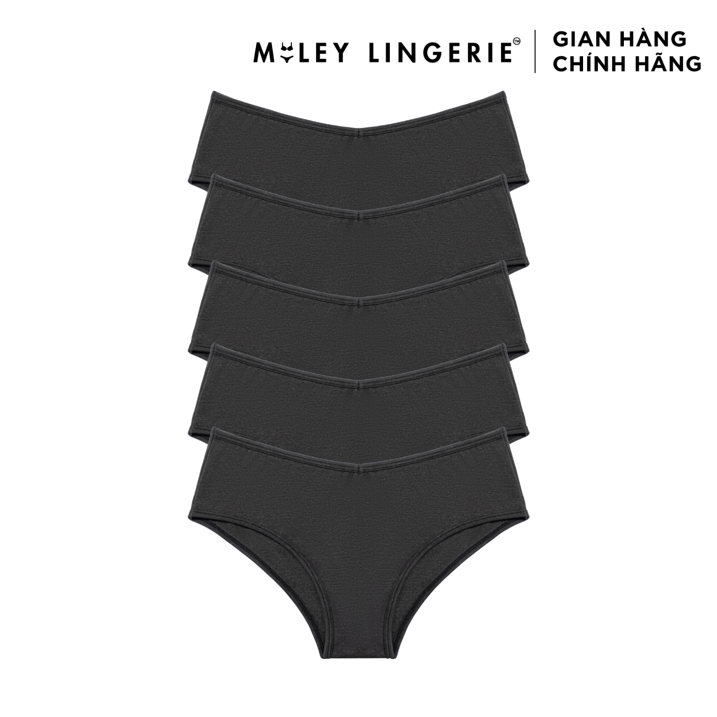 Bộ 5 Quần Lót Nữ Cotton Thiên Nhiên Being Me Miley Lingerie- Màu Xám Đậm