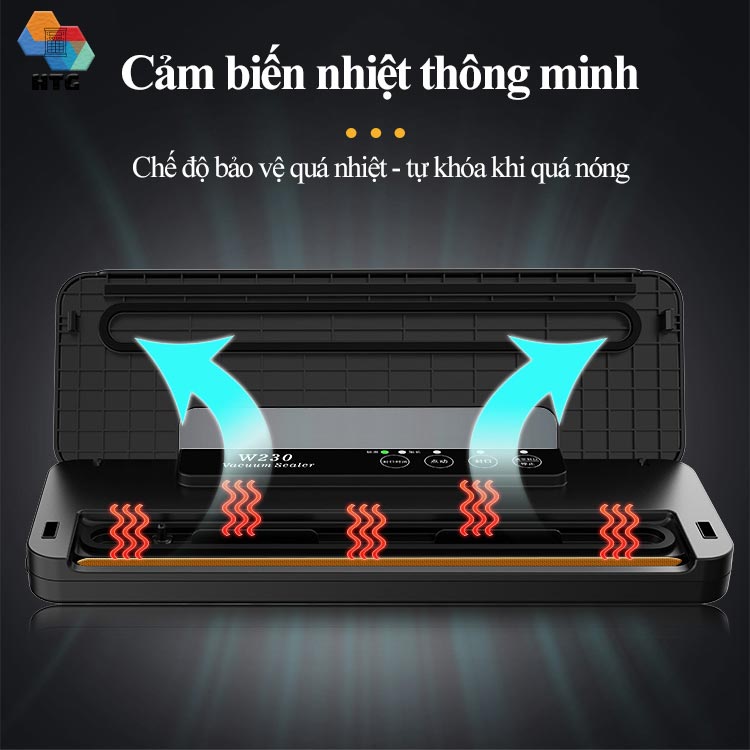 Máy hút chân không thực phẩm Shineye W230 tự động, hút khô và hút ướt với 2 chế độ hàn, tích hợp hàn độc lập, kiểm soát lực hút, hàng chính hãng