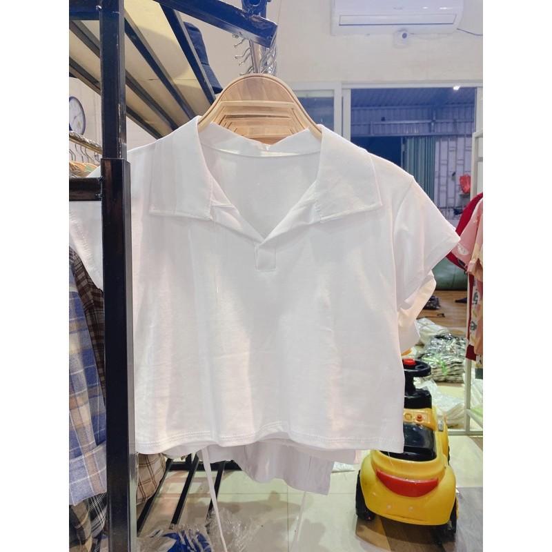 Áo Croptop Nữ PoLo Tay Ngắn Dáng Ôm Ulzzang