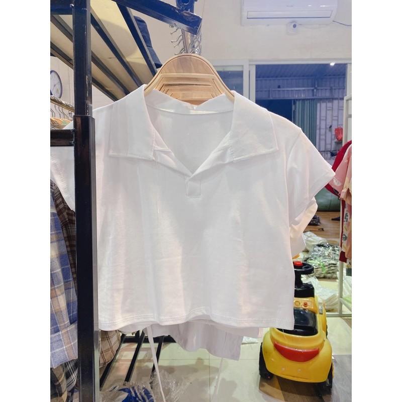 Áo Croptop Nữ PoLo Tay Ngắn Dáng Ôm Ulzzang 