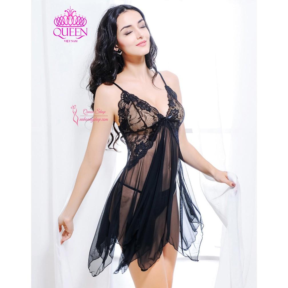 Váy ngủ gợi cảm cao cấp VNS322 - váy ngủ xẻ tà siêu quyến rũ